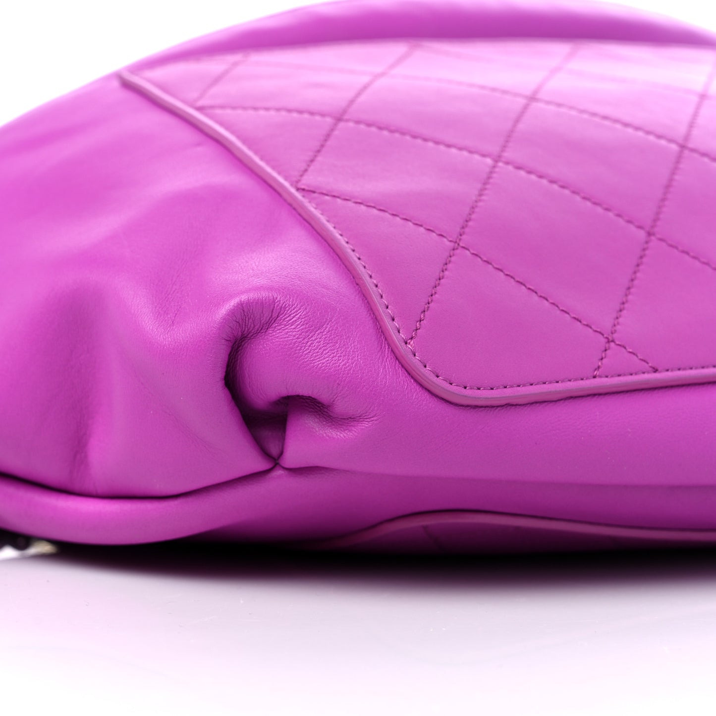 X PHARRELL WILLIAMS Lambskin Oversized Waist Belt Bag Fuchsia