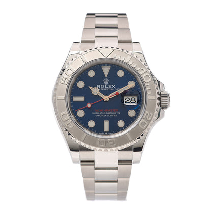 Rolex Stainless Steel Platinum 40mm Oyster Perpetual Date Yacht-Master Watch Blue 126622 1 of 4