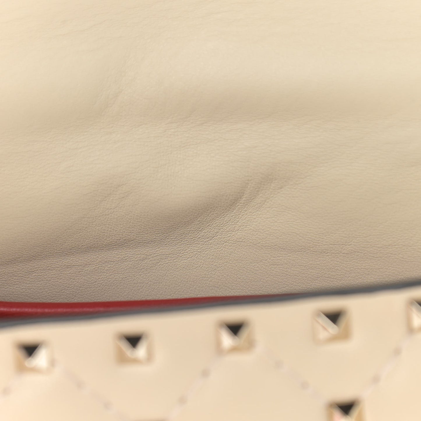 Nappa Small Rockstud Spike Shoulder Bag Light Ivory