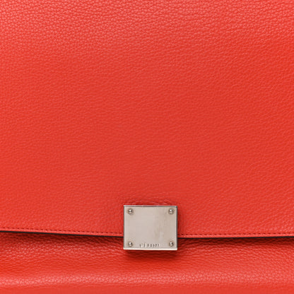 Celine Drummed Calfskin Suede Medium Trapeze Coquelicot 7 of 20