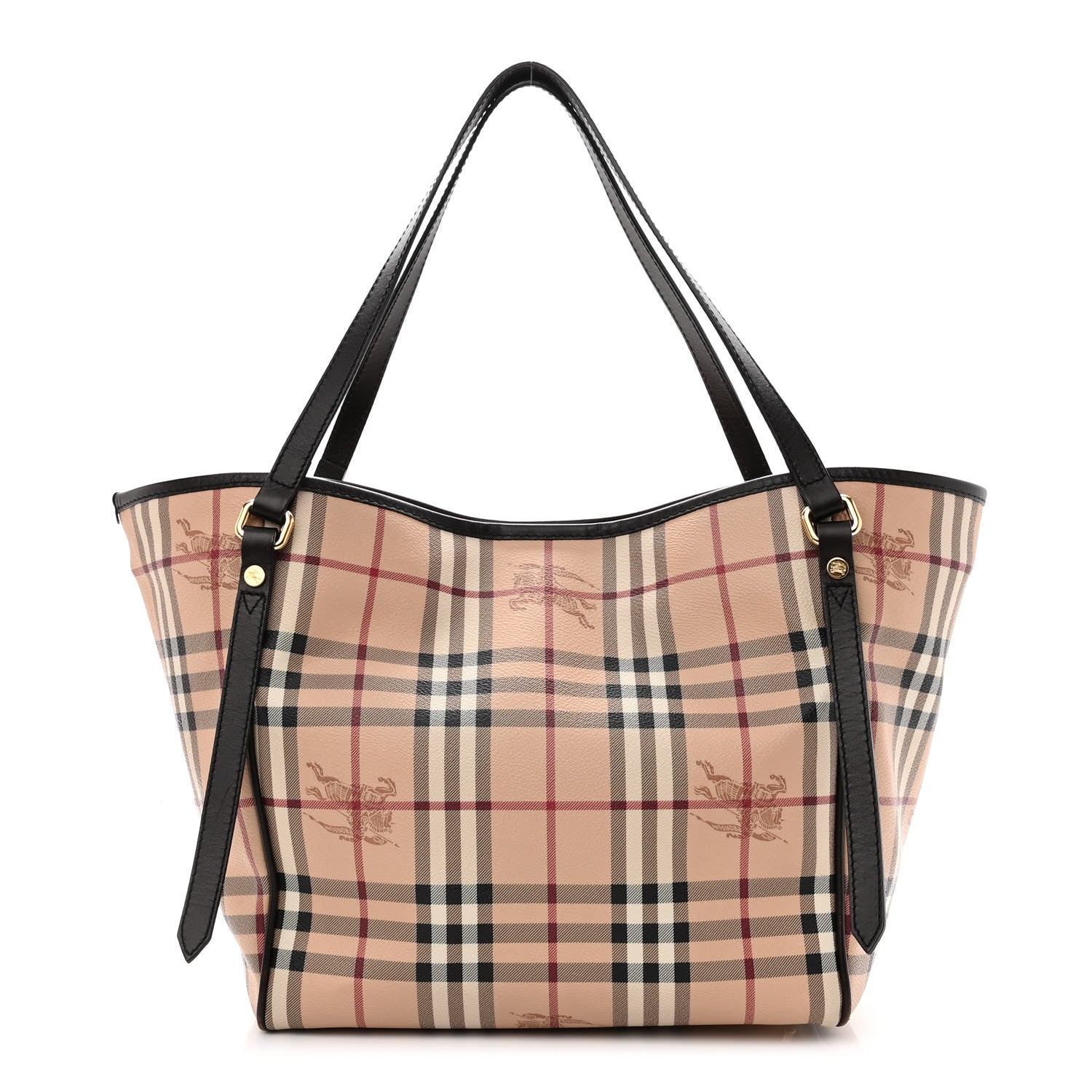Burberry Haymarket Check Small Canterbury Tote Chocolate 1 of 11
