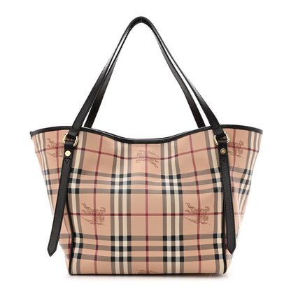 Burberry Haymarket Check Small Canterbury Tote Chocolate 1 of 11