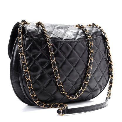 Chanel Glazed Calfskin Quilted Medium Bubble CC Flap Black 3 of 10