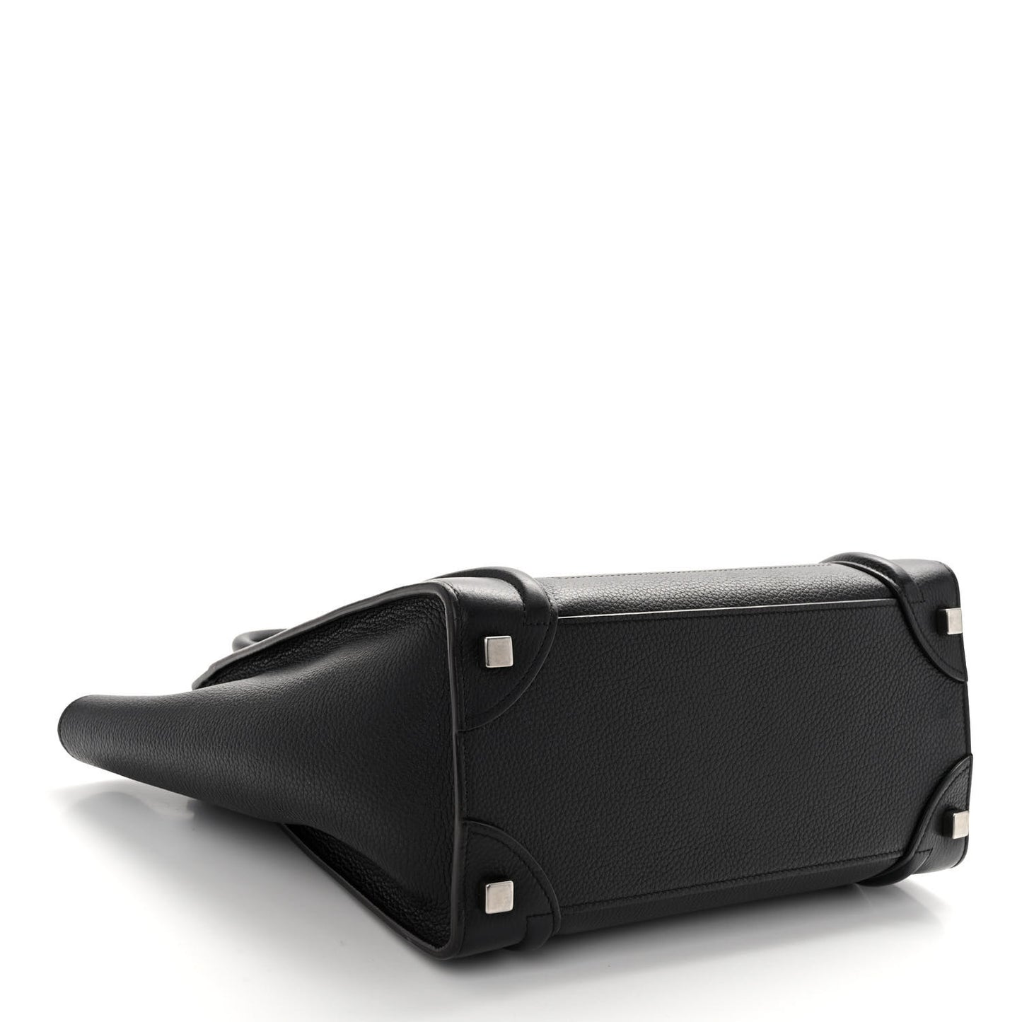Drummed Calfskin Micro Luggage Black
