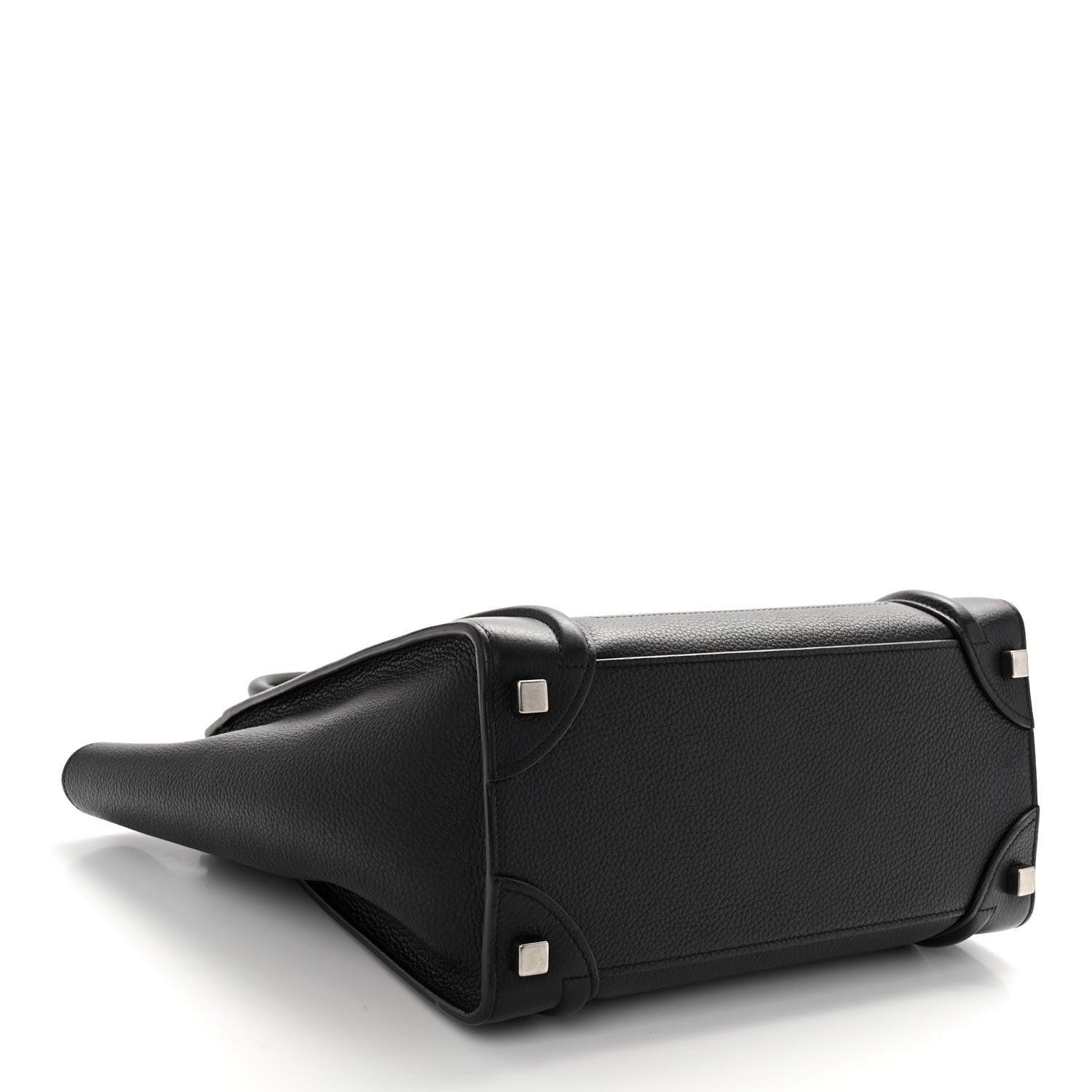 Celine Drummed Calfskin Micro Luggage Black 4 of 10