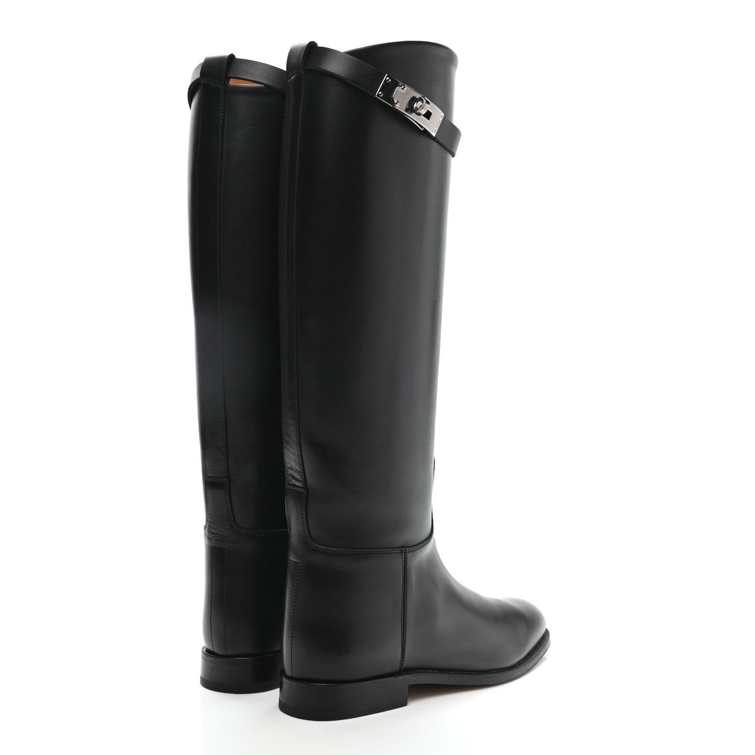 Hermes Box Kelly Jumping Boots 37 Black 4 of 9