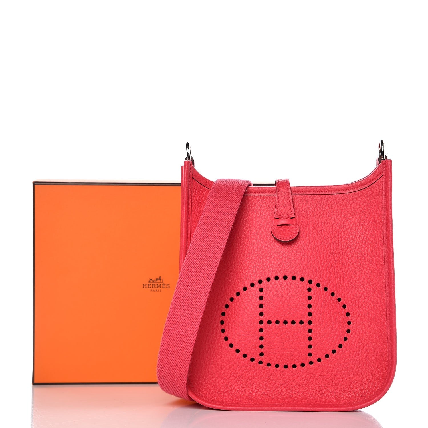 Hermes Taurillon Clemence Evelyne TPM Rose Extreme 8 of 8