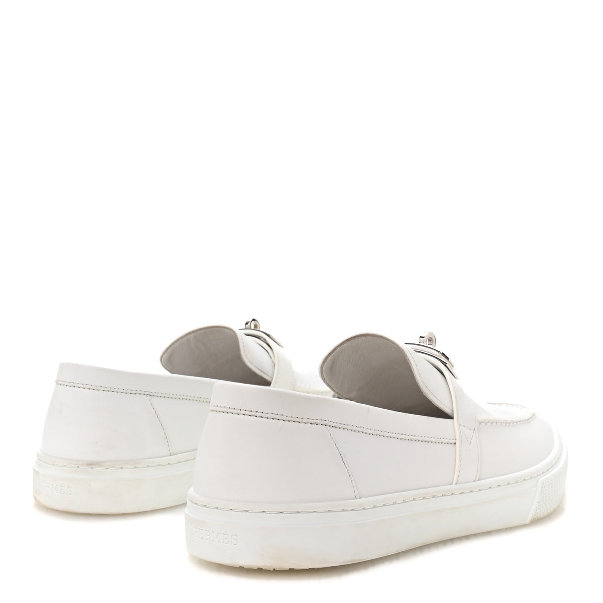 Calfskin Mens Game Slip On Sneakers 42.5 White