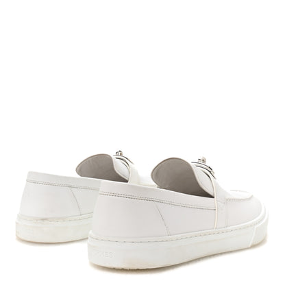 Hermes Calfskin Mens Game Slip On Sneakers 42.5 White 5 of 10