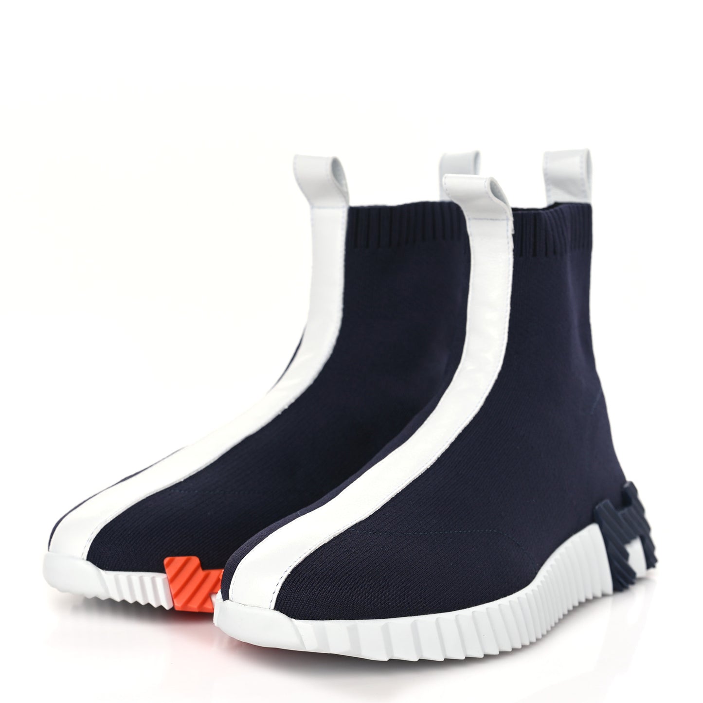 Technical Canvas Goatskin Fun Sneakers 39 Marine White