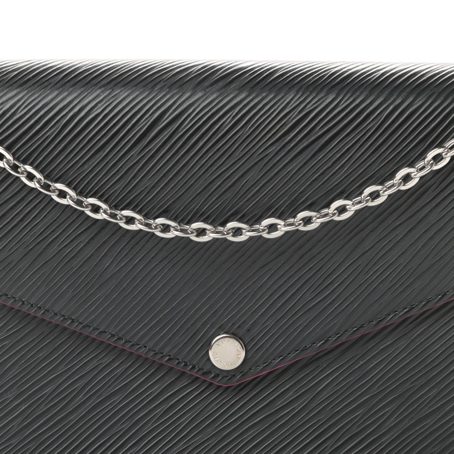 Epi Pochette Felicie Black Hot Pink