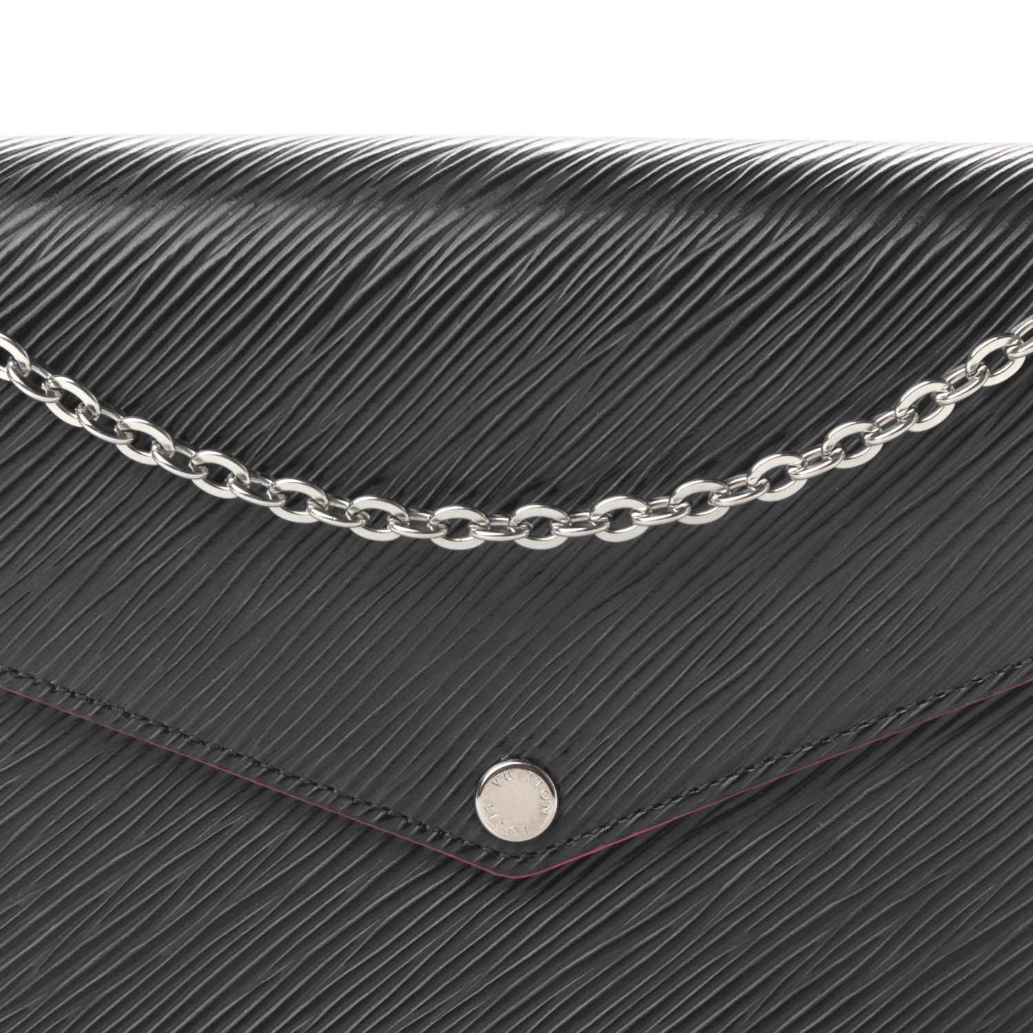 Louis Vuitton Epi Pochette Felicie Black Hot Pink 13 of 15