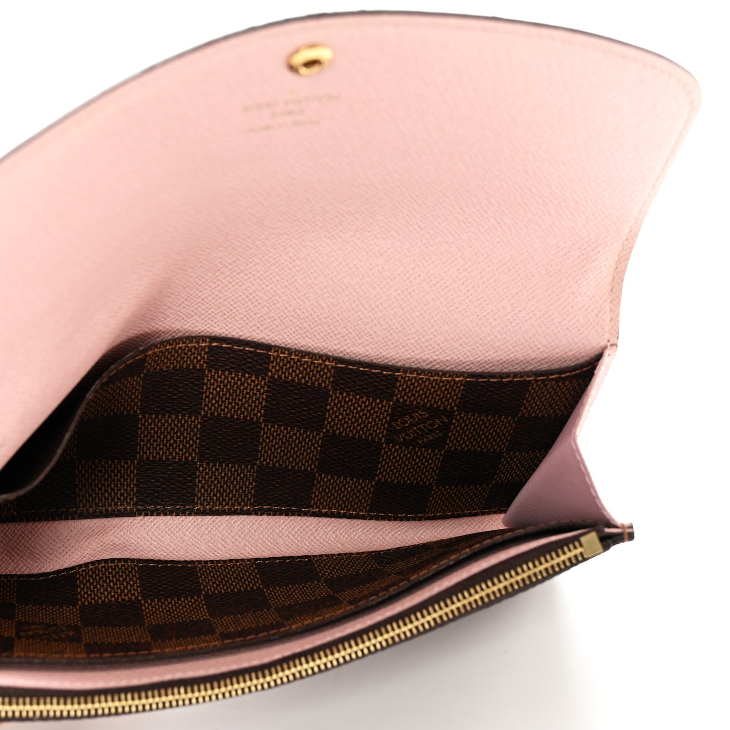 Damier Ebene Emilie Wallet Rose Ballerine