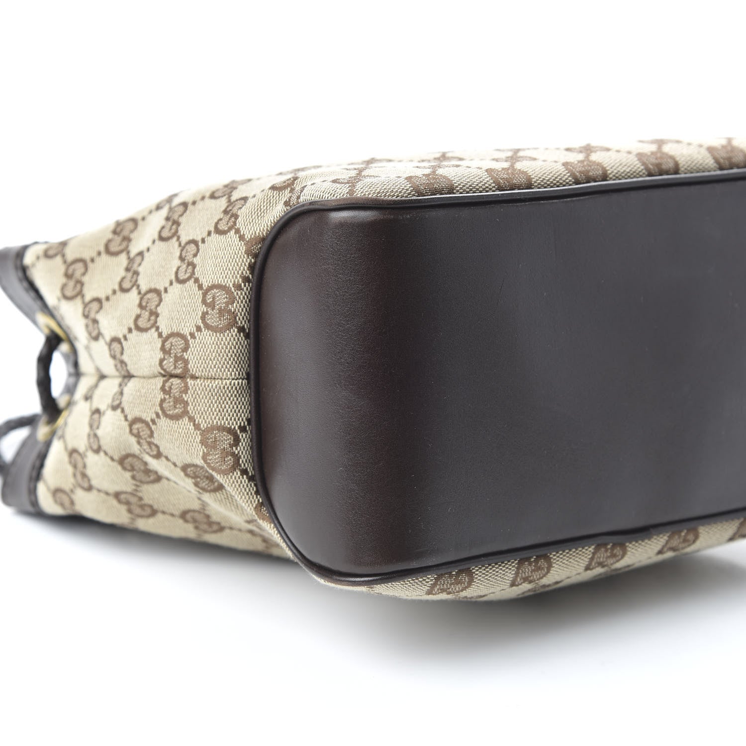 Gucci Monogram Woven Handle Tote Brown 6 of 10