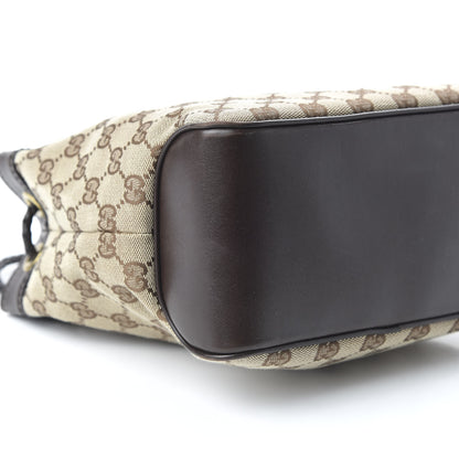 Gucci Monogram Woven Handle Tote Brown 6 of 10