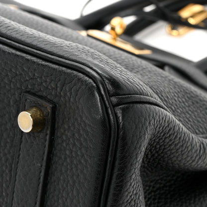 Hermes Taurillon Clemence Birkin 35 Black 12 of 16