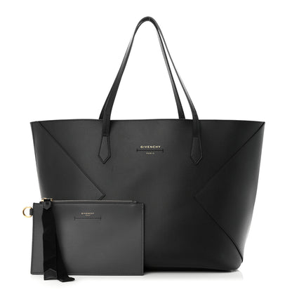 Givenchy Smooth Calfskin Wing Shopper Tote Black White 1 of 12