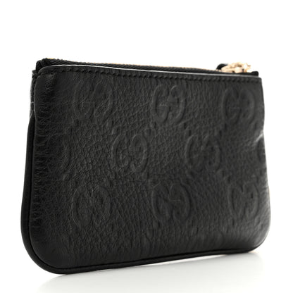 Gucci Guccissima GG Emblem Zip Key Case Black 3 of 8