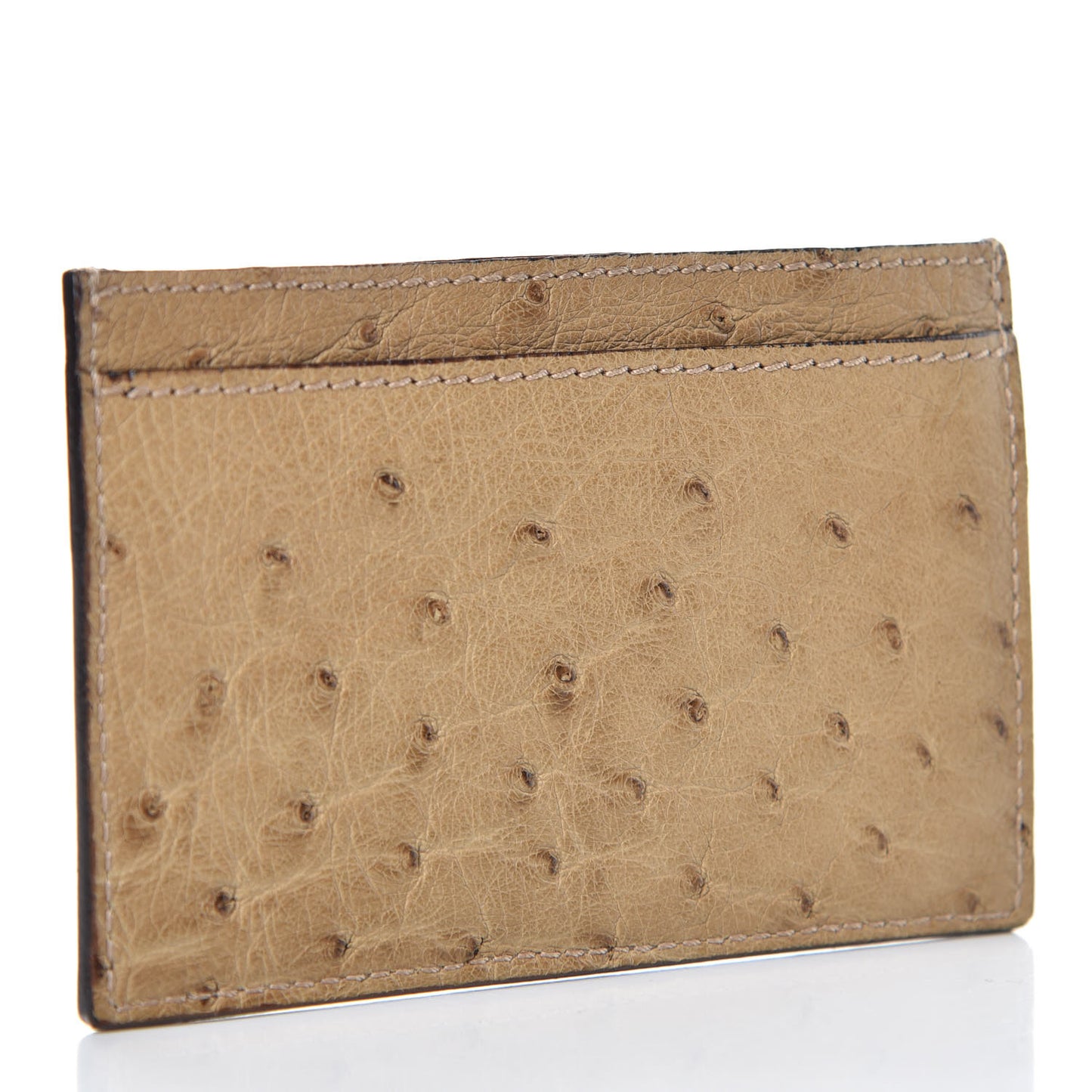 Ostrich Card Holder Brown