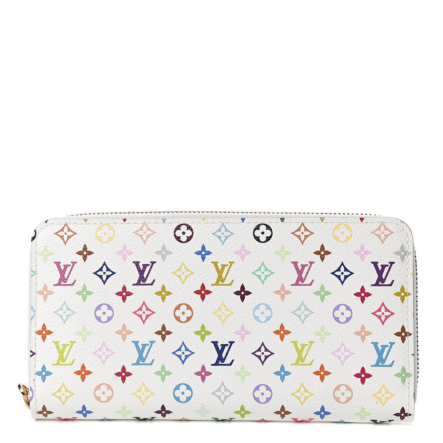 Monogram Multicolor Zippy Wallet White