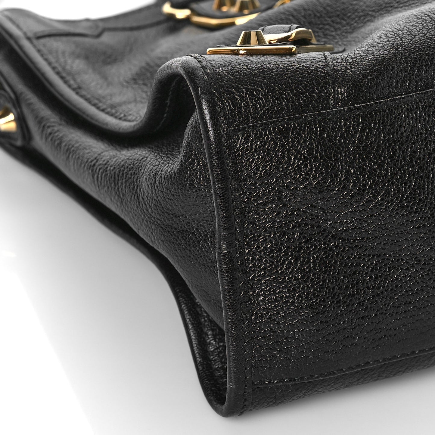 Chevre Gold Metallic Edge Hardware S City Black