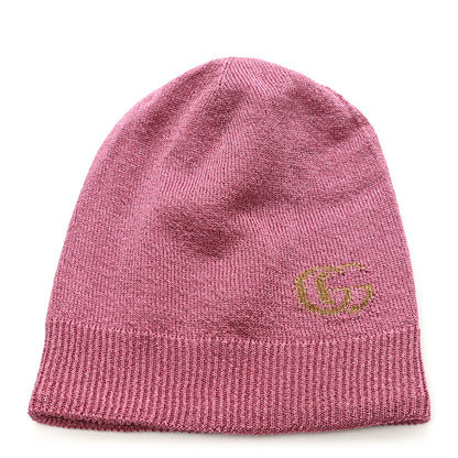 Gucci Lame Jacquard Monlux Beanie Hat M Roseate Yellow 1 of 4