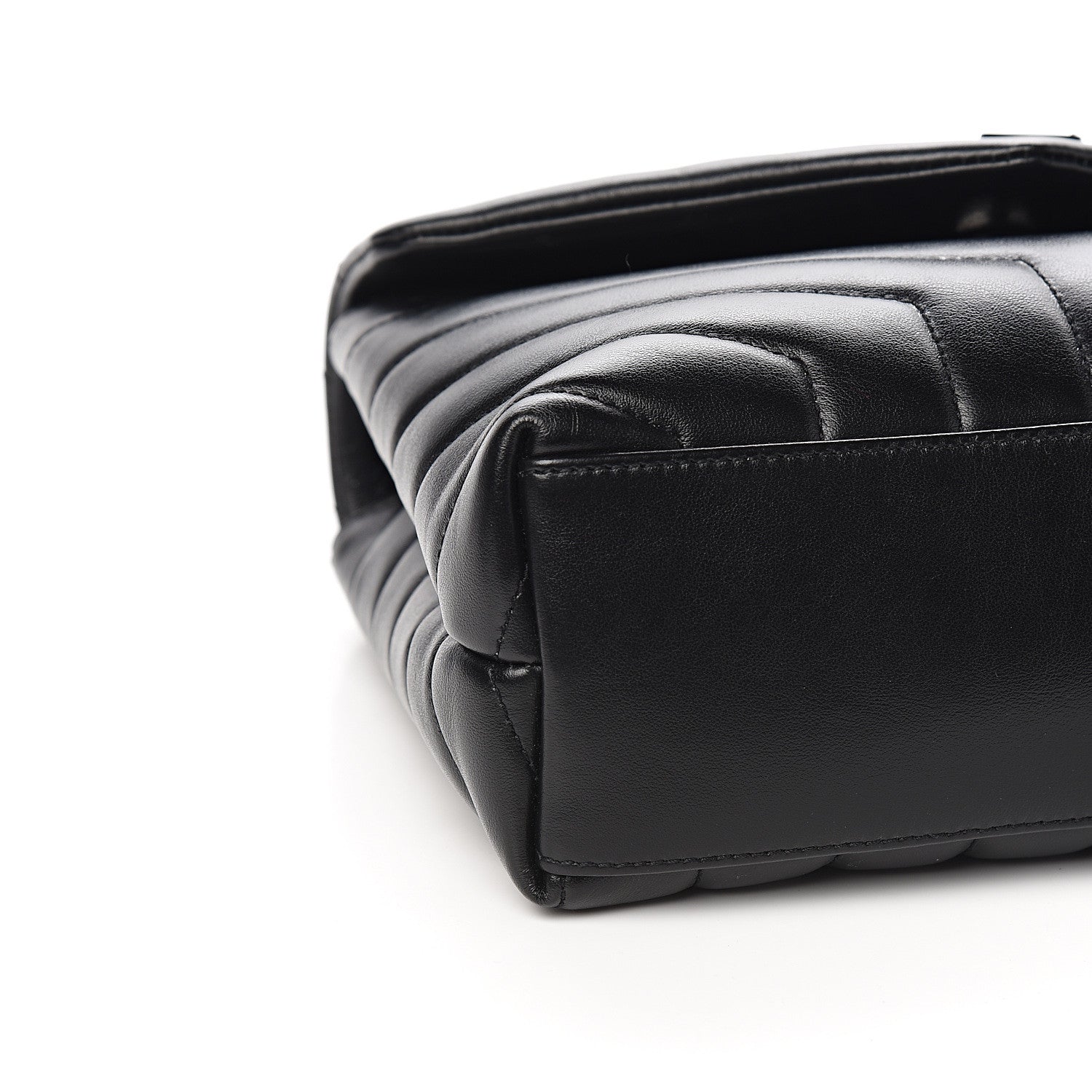 Saint Laurent Calfskin Y Quilted Monogram Small Loulou Chain Satchel Black 7 of 9