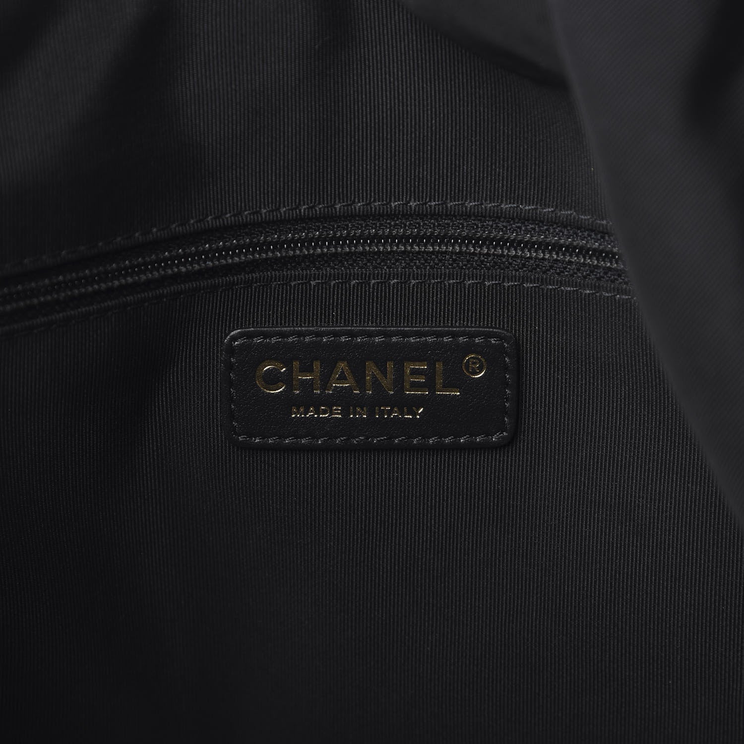 Chanel Lambskin Quilted Drawstring Shopping Bag Black 6 of 14