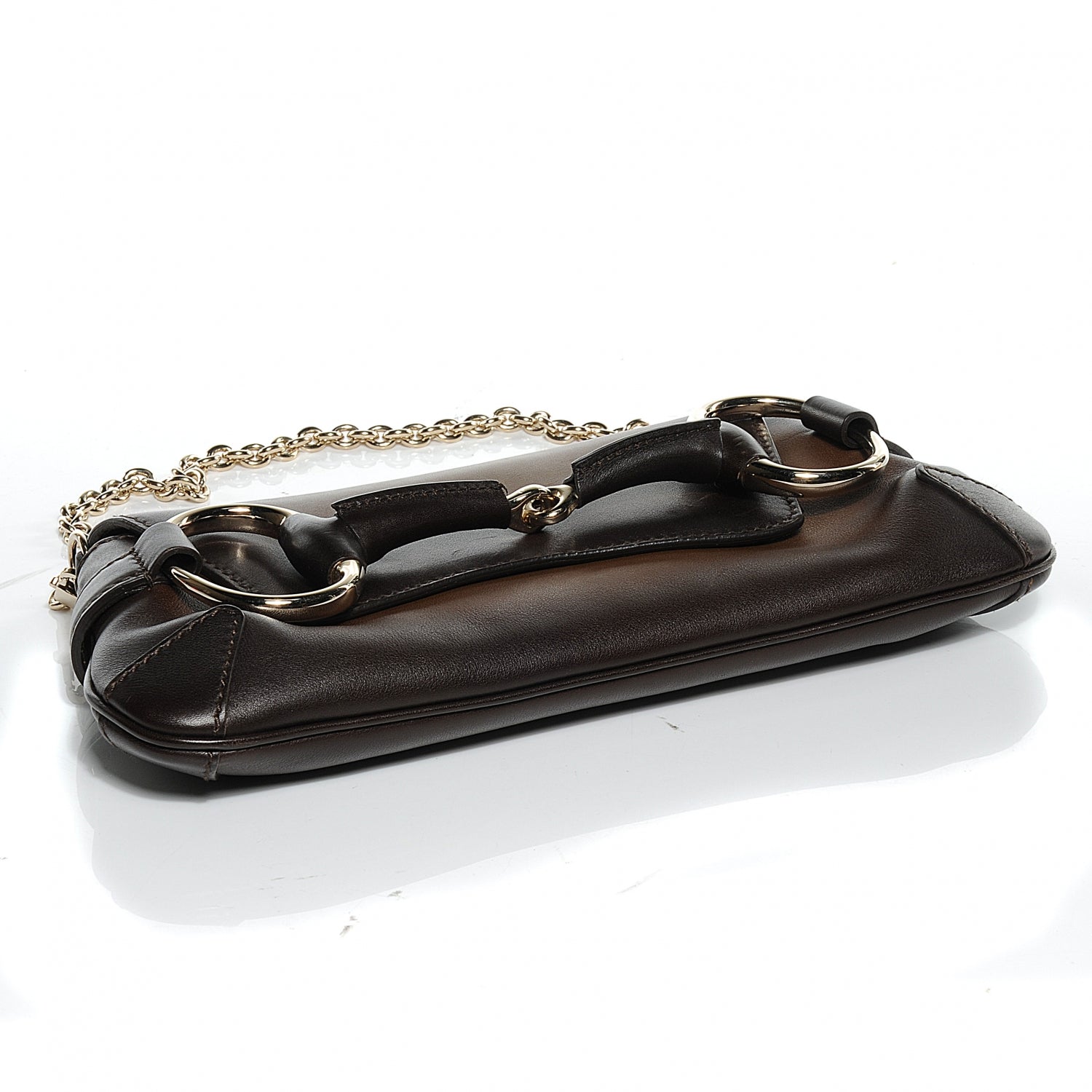 Gucci Leather Horsebit 1921 Clutch Bag Brown 5 of 8