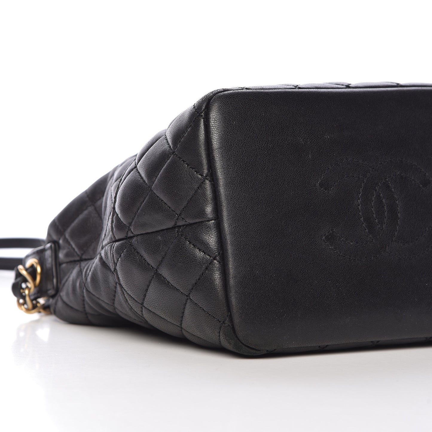 Lambskin Quilted Small Hobo Black