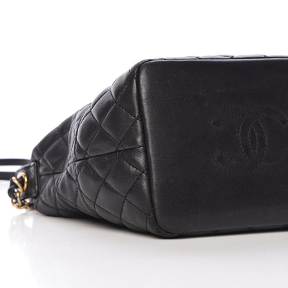 Chanel Lambskin Quilted Small Hobo Black 15 of 20