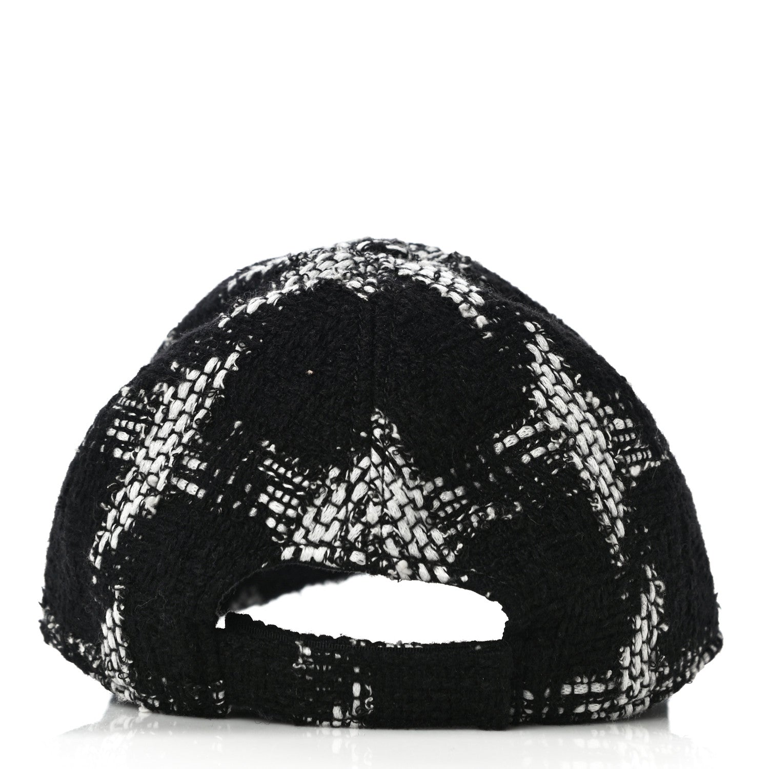 Chanel Tweed CC Cap Hat S Black White 4 of 6
