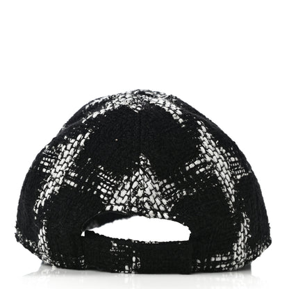 Chanel Tweed CC Cap Hat S Black White 4 of 6