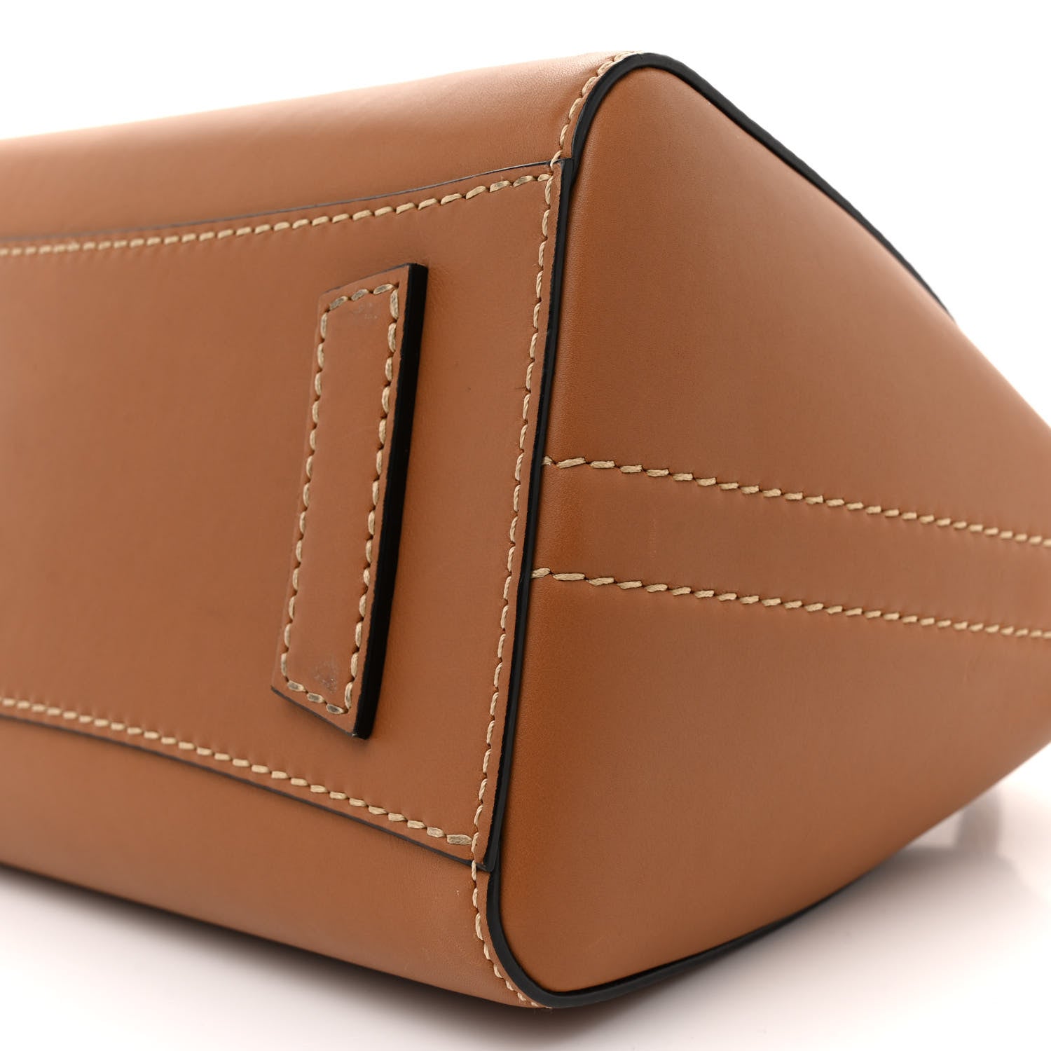 Givenchy Calfskin Contrast Topstitch Small Antigona Cognac 10 of 19