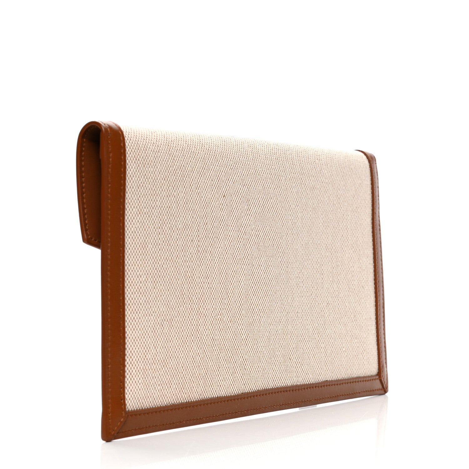 Saint Laurent Canvas Uptown Pouch Natural Beige Brick 2 of 4