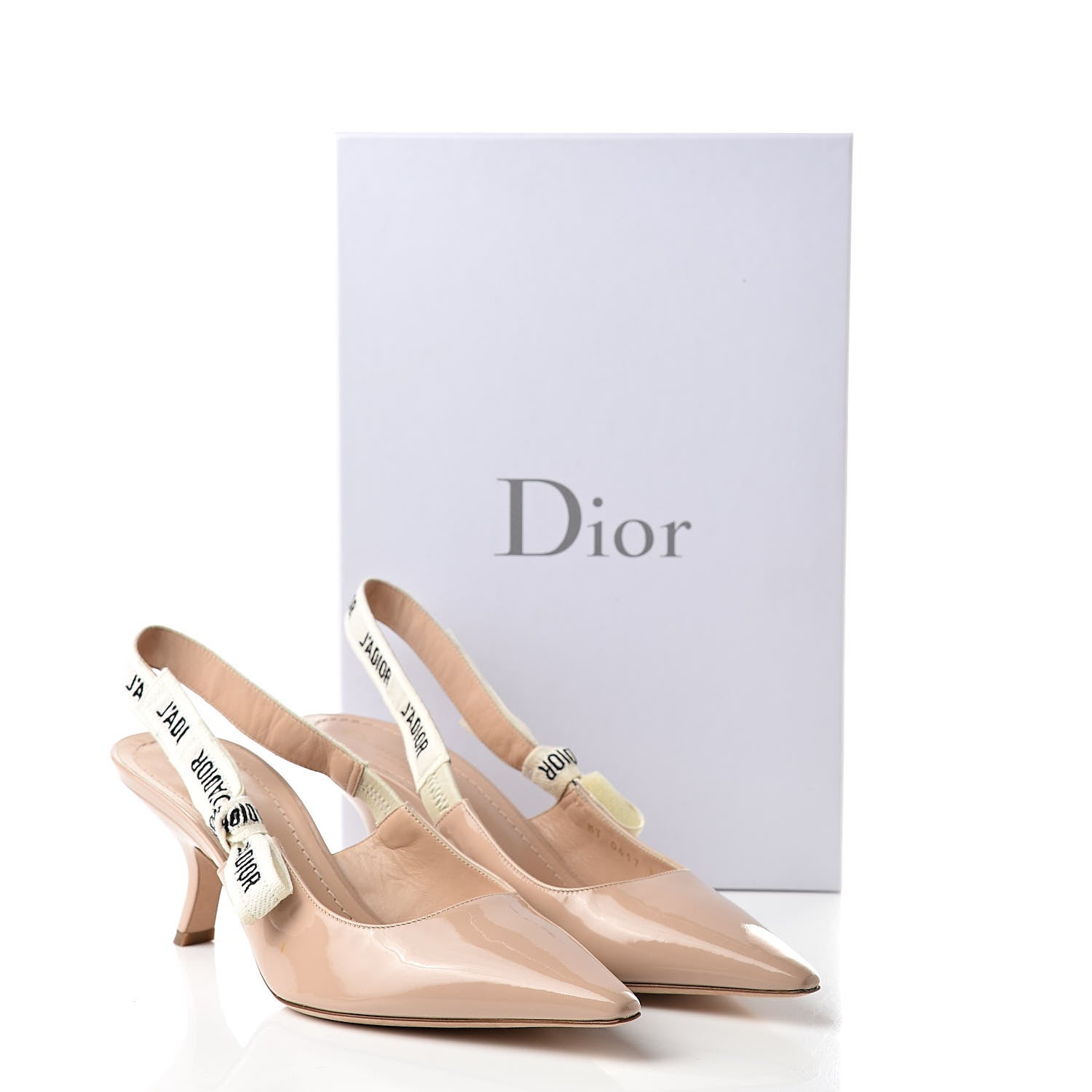 Christian Dior Patent Ribbon J'Adior Slingback 65mm Pumps 39.5 Nude 10 of 10