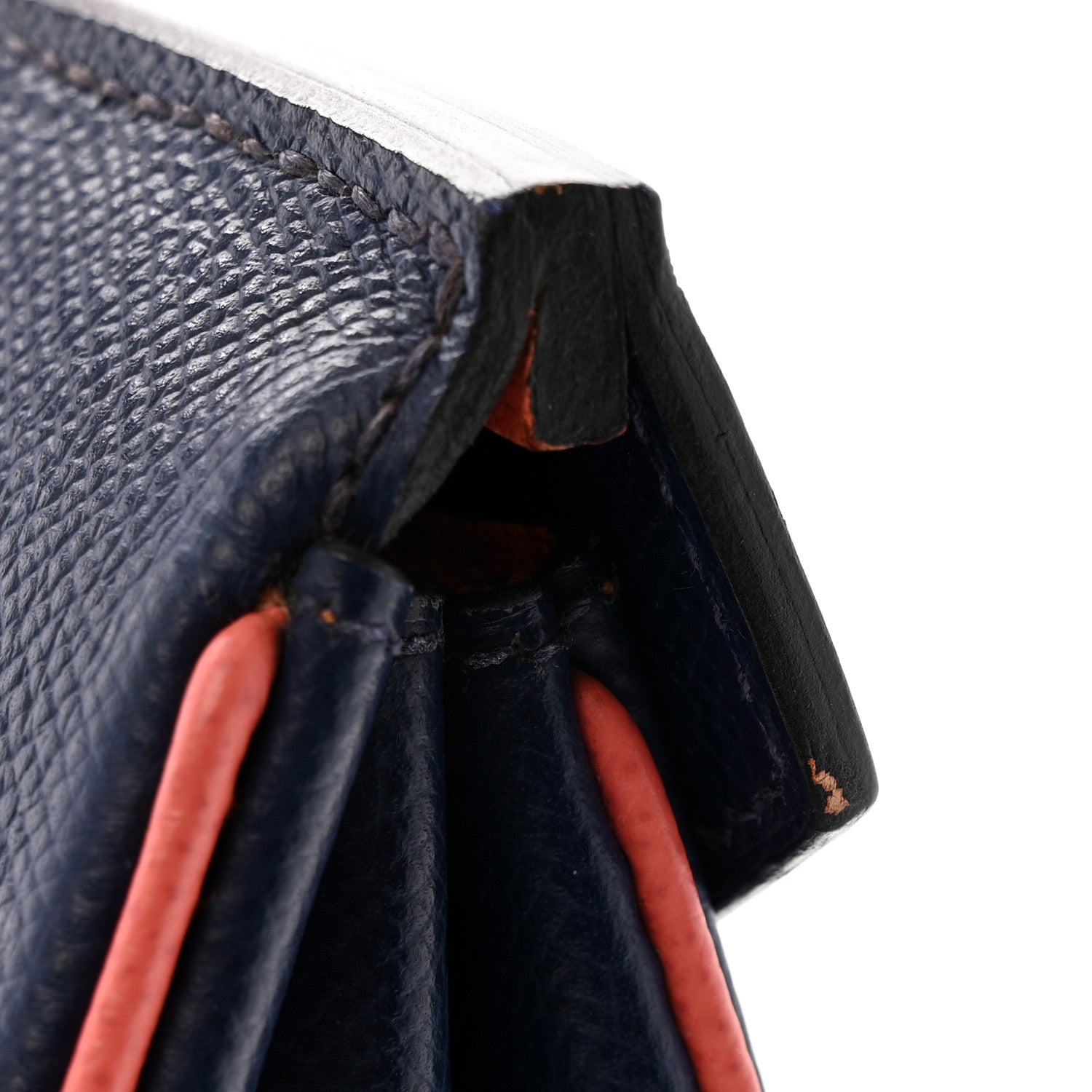 Hermes Epsom Horseshoe Birkin 35 Bleu Saphir Flamingo 14 of 17