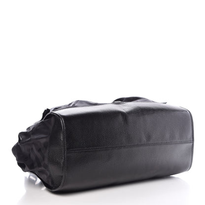Burberry Calfskin Supernova Check Large Ashmore Tote Black 4 of 6