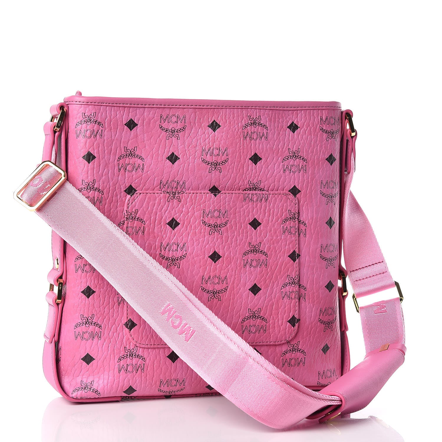 MCM Visetos Messenger Pink 3 of 9