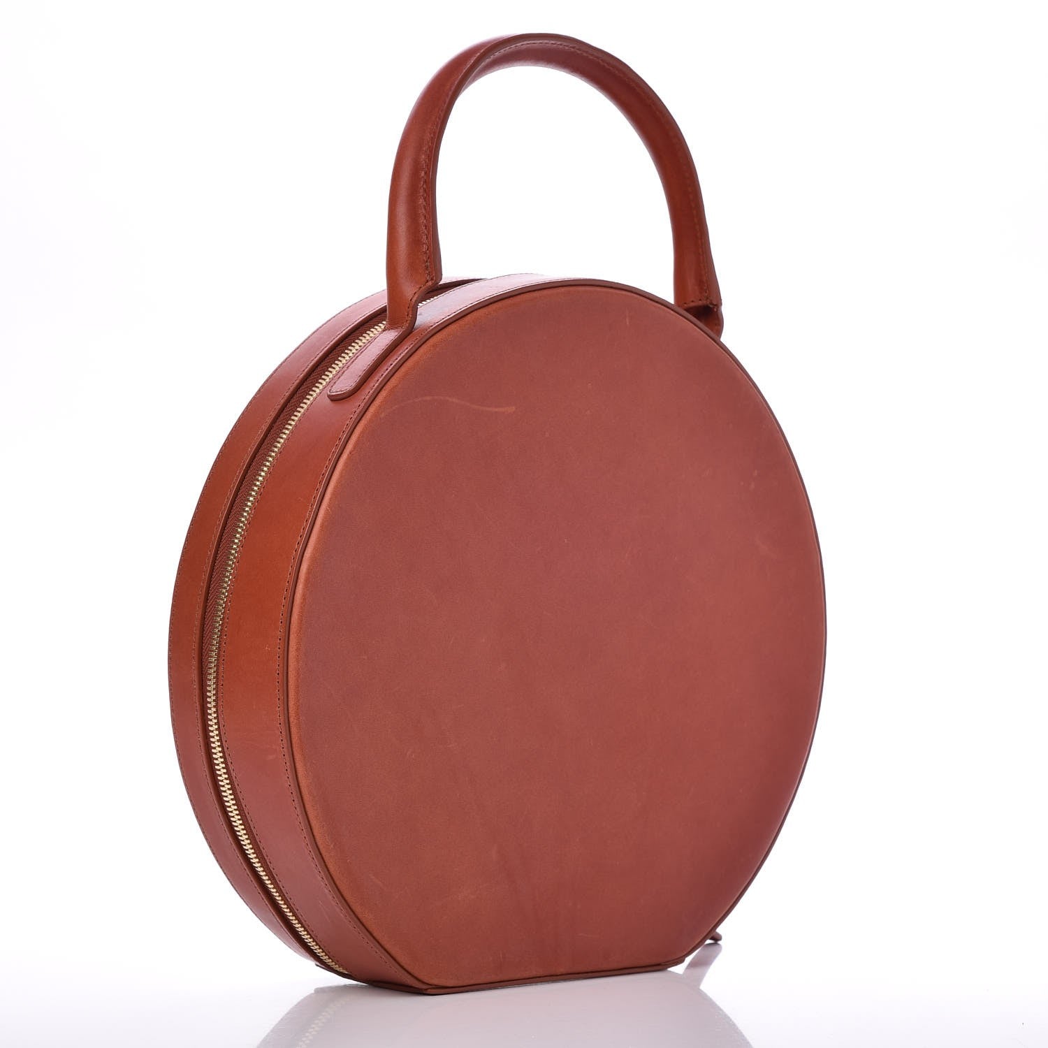 Mansur Gavriel Calfskin Circle Bag Brandy 3 of 10