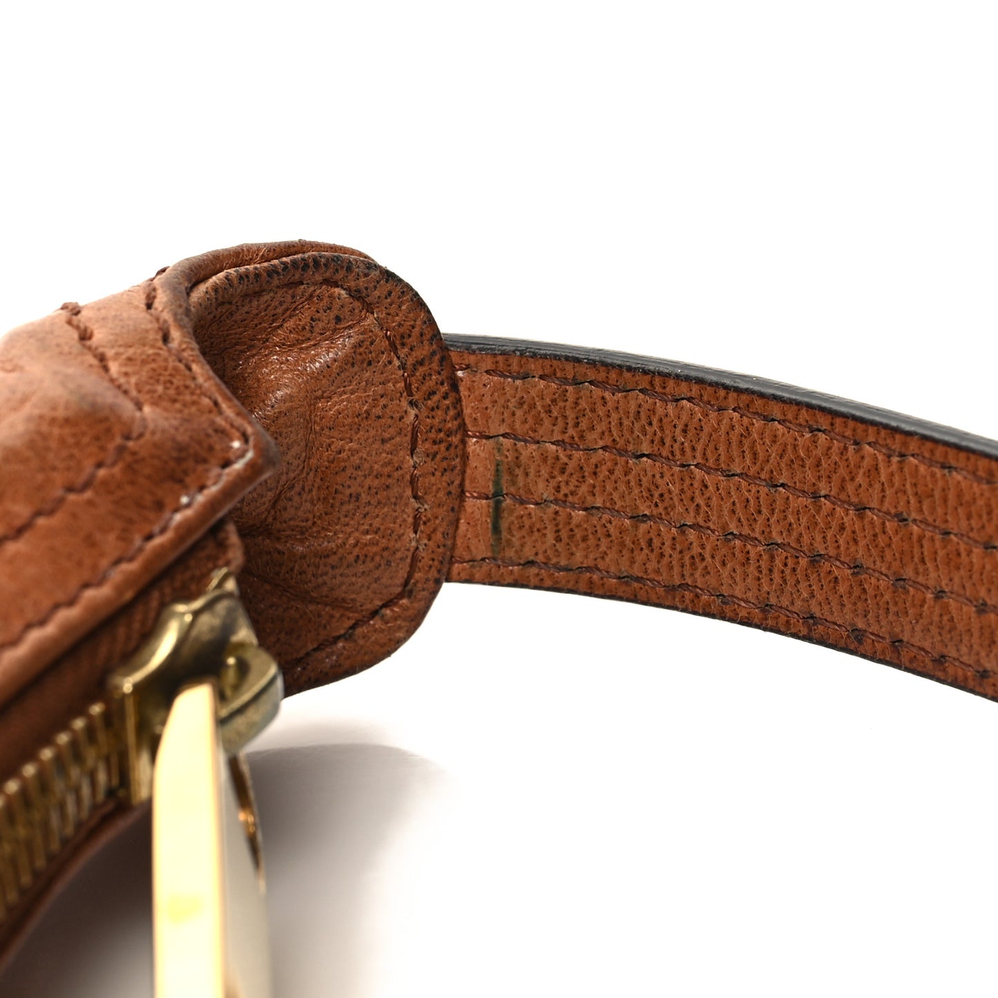 Sheepskin Zipper Hobo Brown