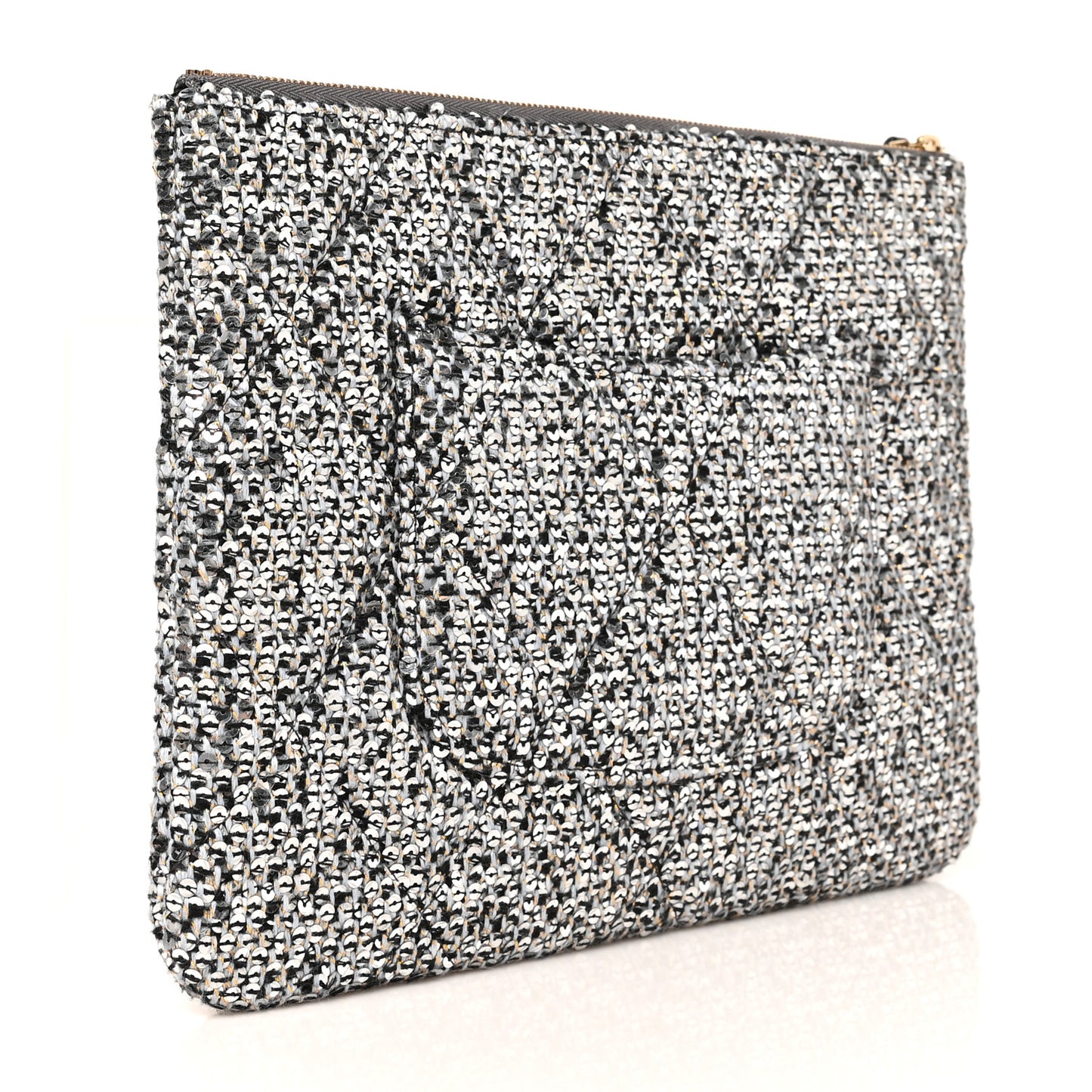 Sequins Medium 19 Pouch Silver