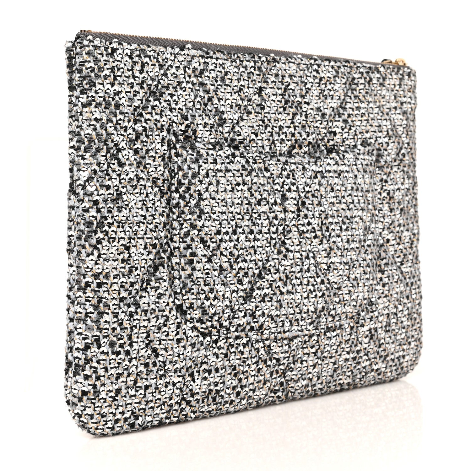 Chanel Sequins Medium 19 Pouch Silver 3 of 8