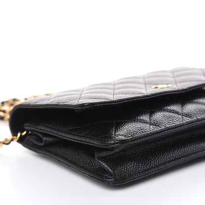 Chanel Caviar Quilted Wallet On Chain WOC Black 9 of 14