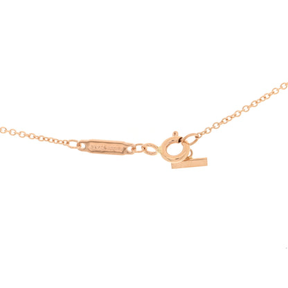 Tiffany 18K Rose Gold Diamond Mini T Smile Pendant Necklace 4 of 5