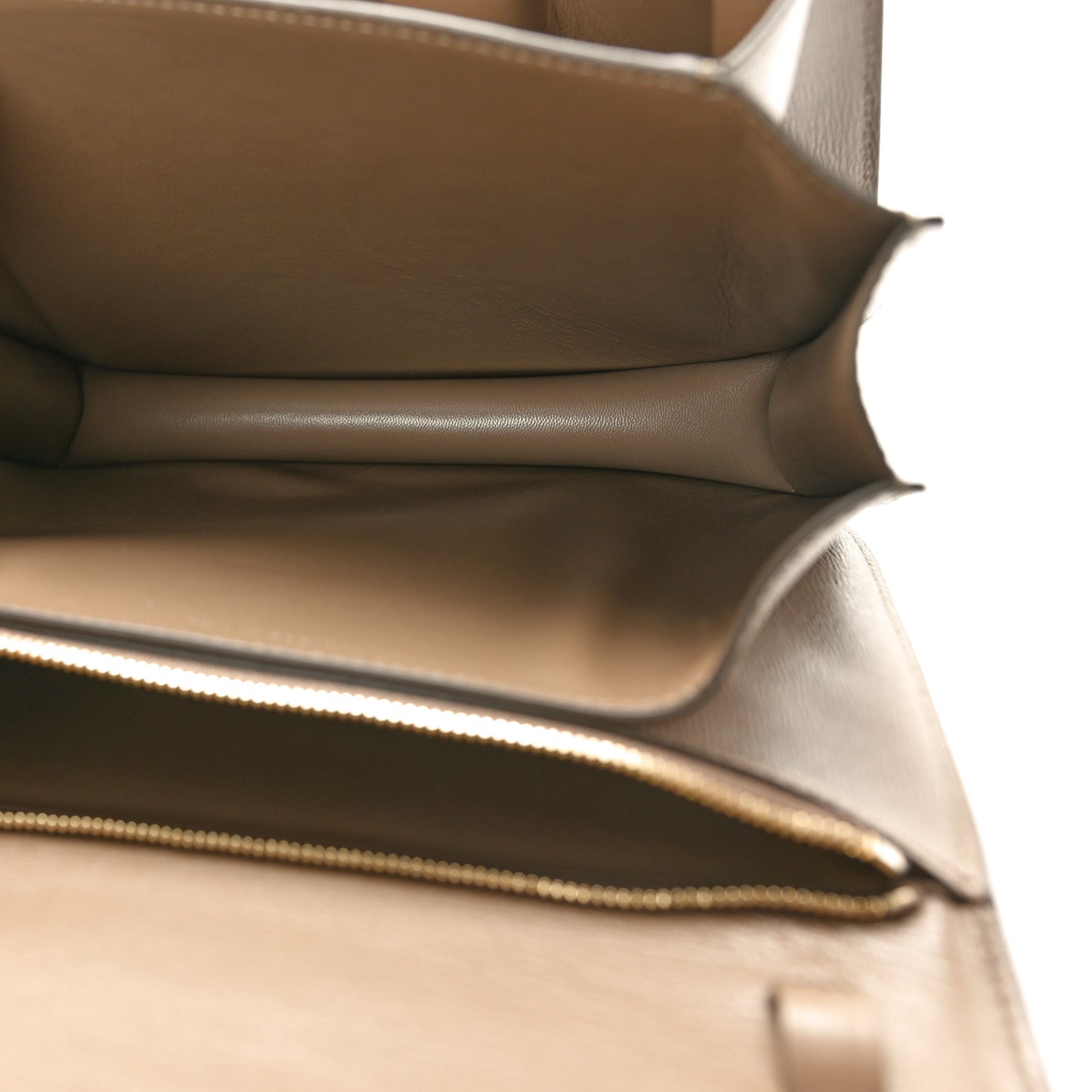 Liege Calfskin Medium Classic Box Flap Bag Taupe