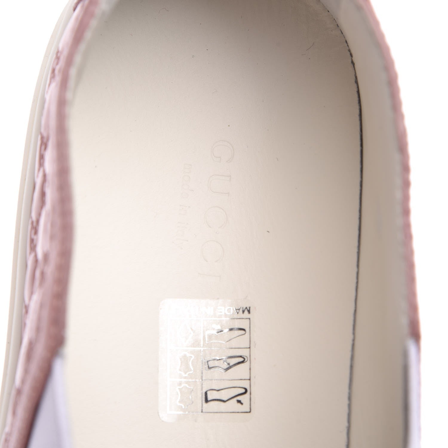 Gucci Soft Microguccissima Womens Slip On Sneakers 39.5 Soft Pink White 8 of 10