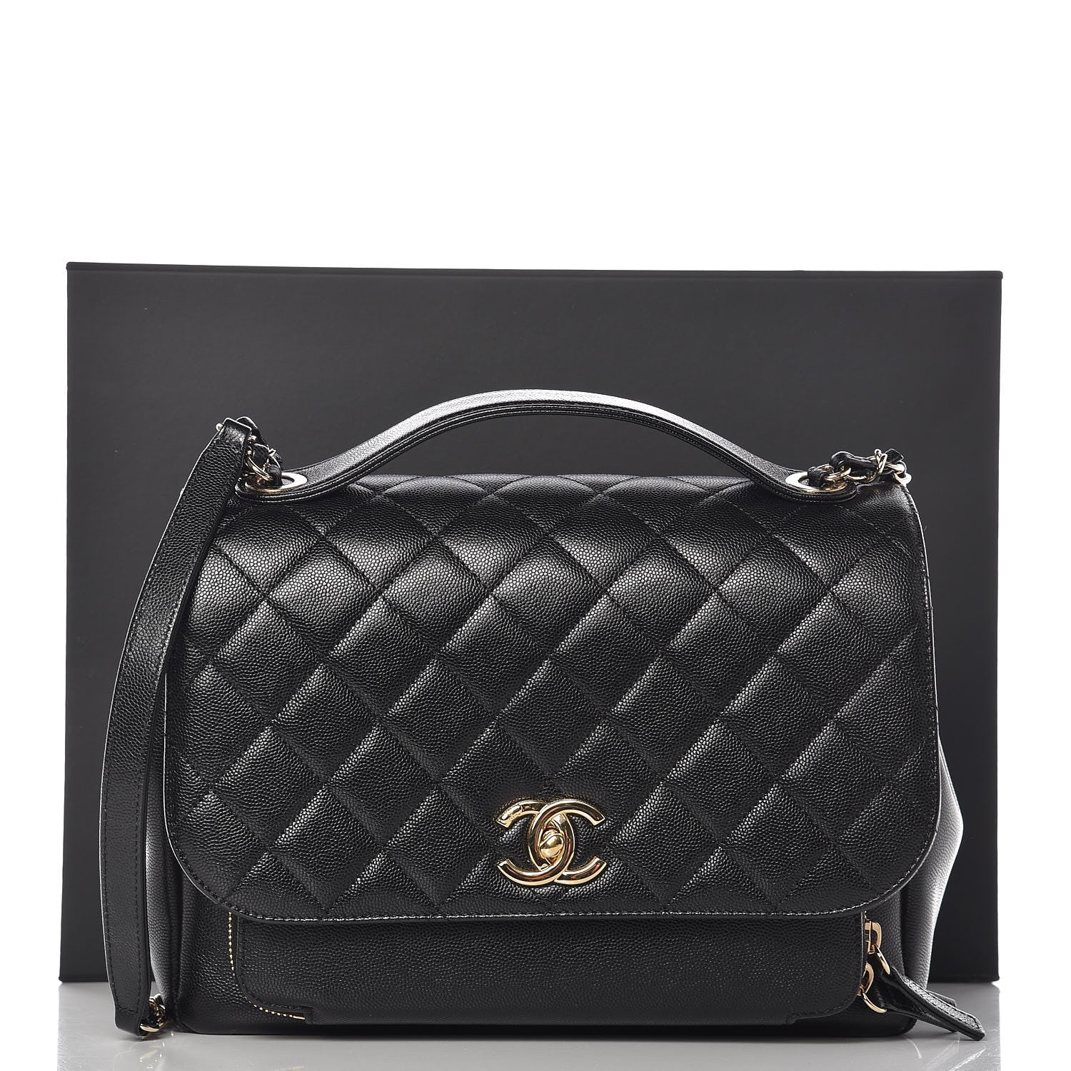 Chanel Caviar Quilted Large Business Affinity Flap Black 8 of 8