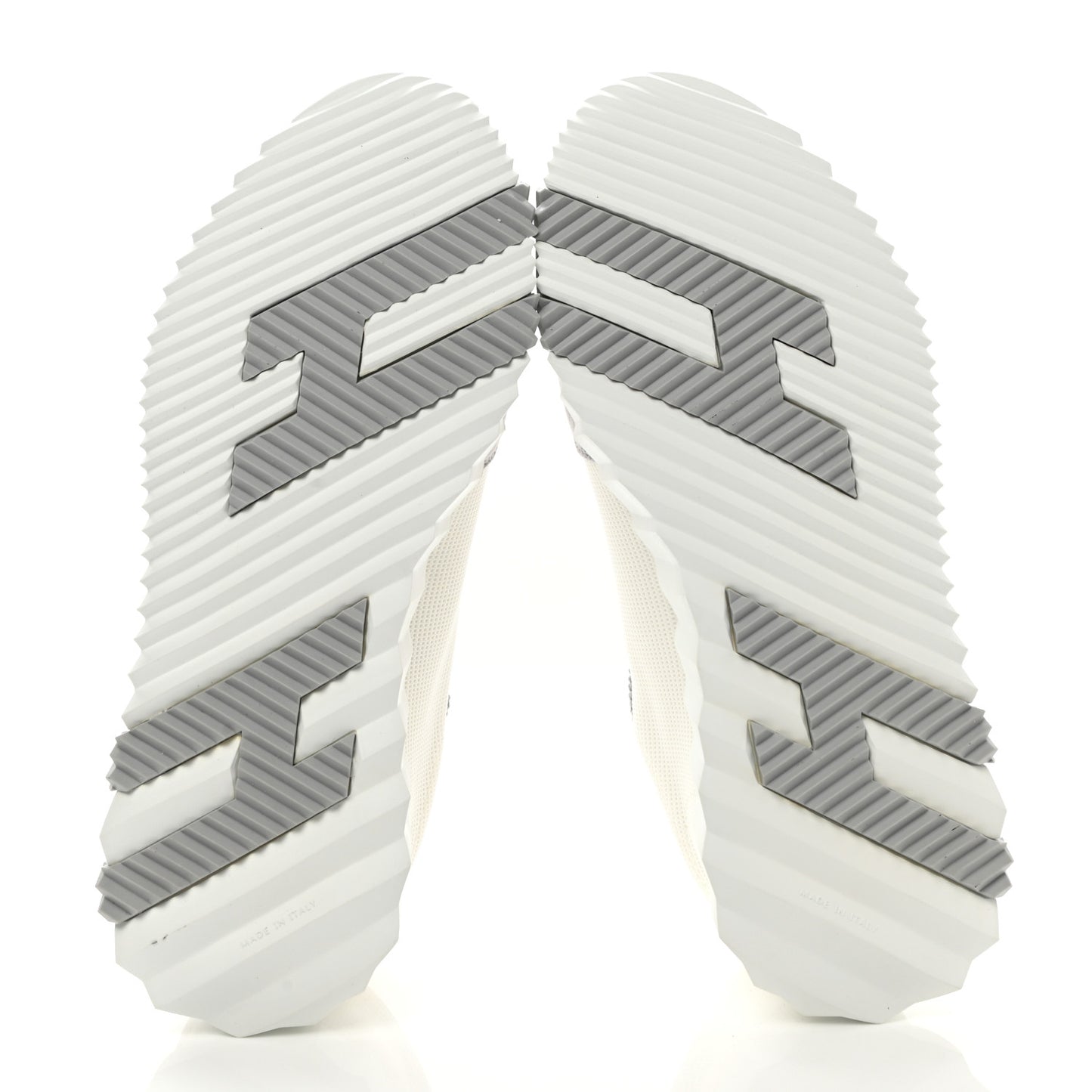 Technical Canvas Suede Goatskin Bouncing Sneakers 37 White Multicolor