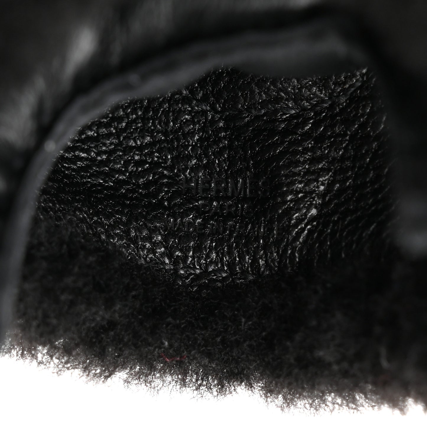 Milo Lambskin Merinos Wool Grigri Rodeo Robeo Plush Bag Charm PM Black